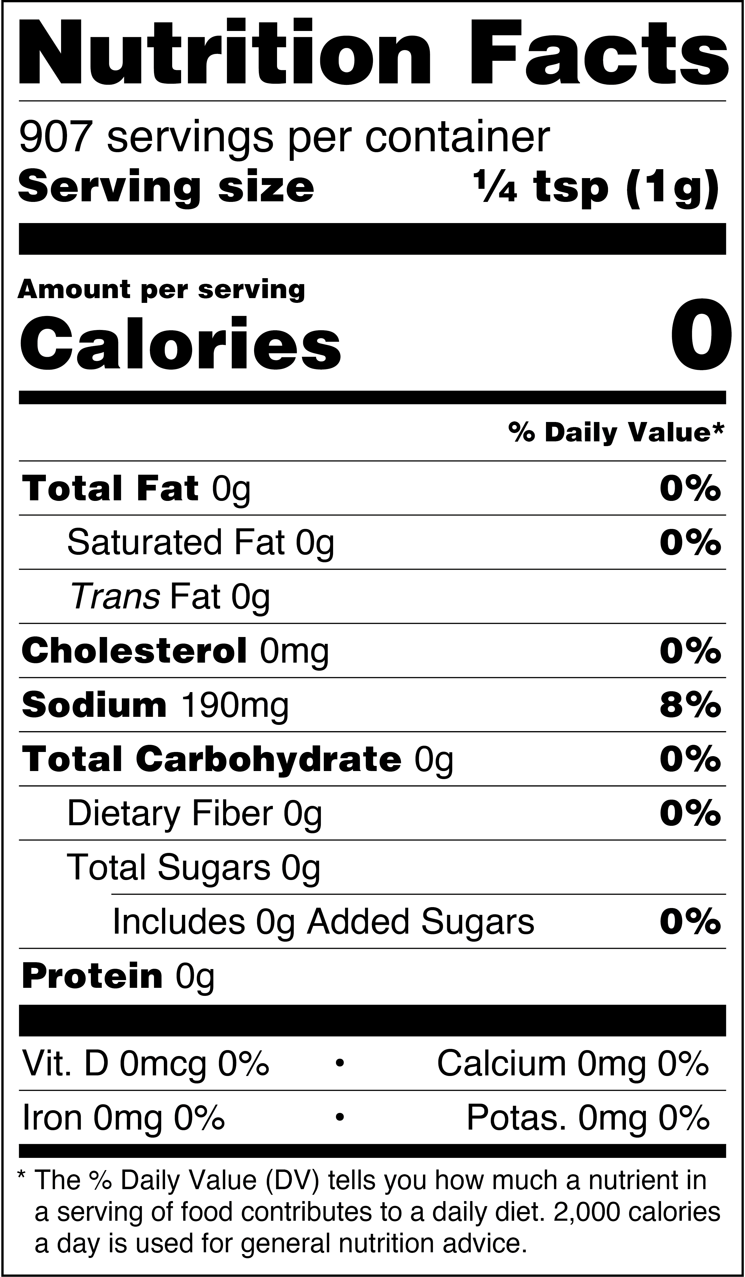 TAJÍN® Clásico Chilipulver - 32oz Nutrition Facts 32oz