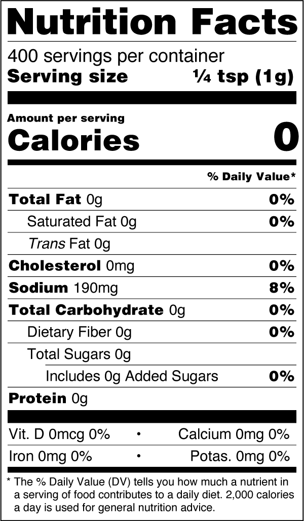 TAJÍN® Clásico Chilipulver - 14oz Nutrition Facts 14oz